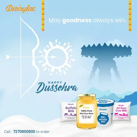 Dairylac Moment marketing in milk: Happy Dussehra