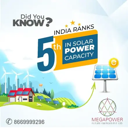 Megapower Future Energies Hinglish problem, solar solution: Did you know: India ranks 5th in solar