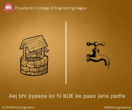 Priyadarshini College of Engineering LifeWithoutEngineers: Aaj bhi pyaase ko kuen ke paas — Water